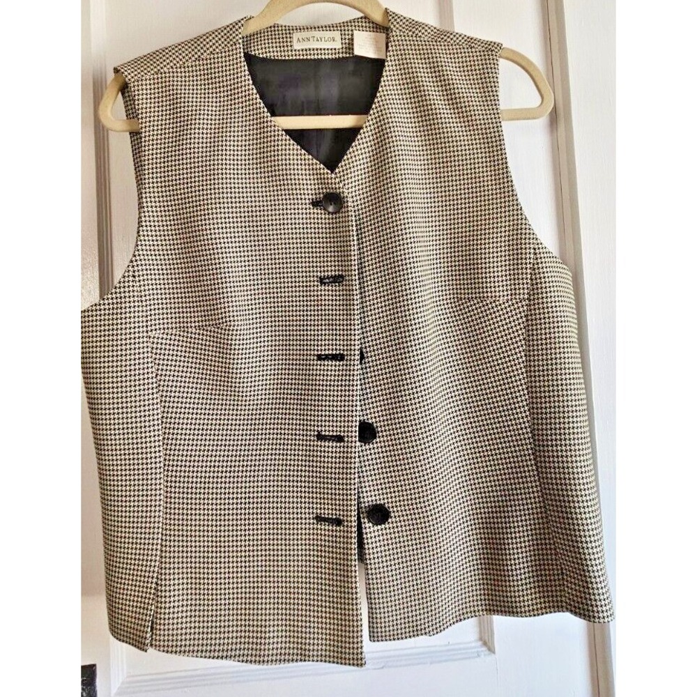 Vintage ANN TAYLOR woman Sz 14 lined suit vest